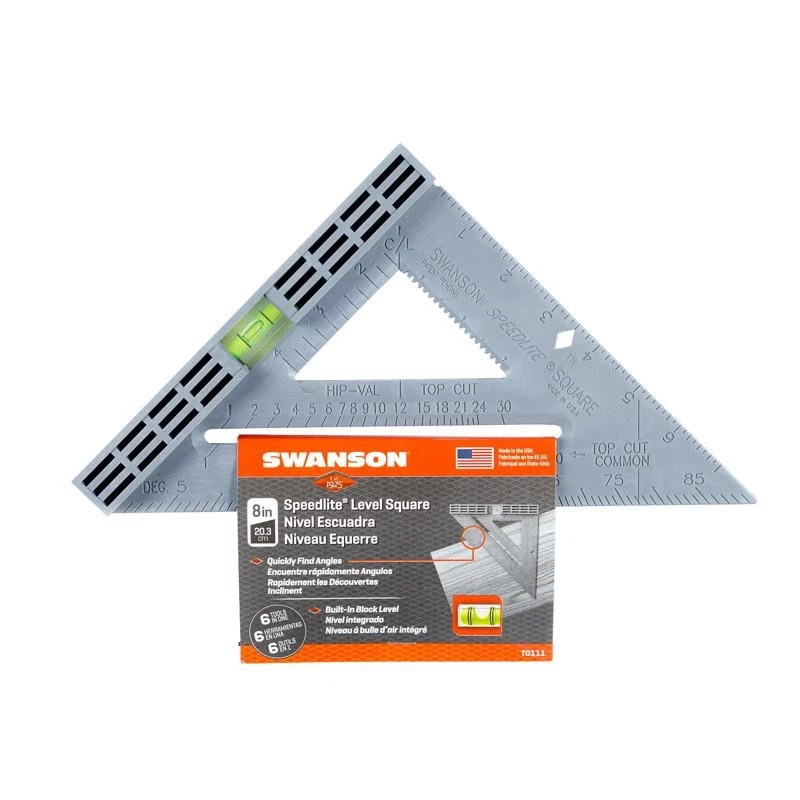Swanson T0111 Speedlite Gray Composite Lightweight Level Square 8 in. - Image 1 of 1