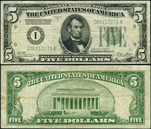 FR. 1952 I $5 1928-B Federal Reserve Note Minneapolis I-A Block Fine+ - Picture 1 of 3