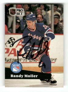 1991-92 Pro Set 163 Randy Moller signed auto autograph  MZ BXCP57 - Picture 1 of 2