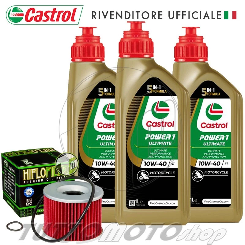 CASTROL - HIFLO Tagliando HONDA CB 400 Four 1976 1977 1978 / Olio Castrol Racing 10W40 + Filtro