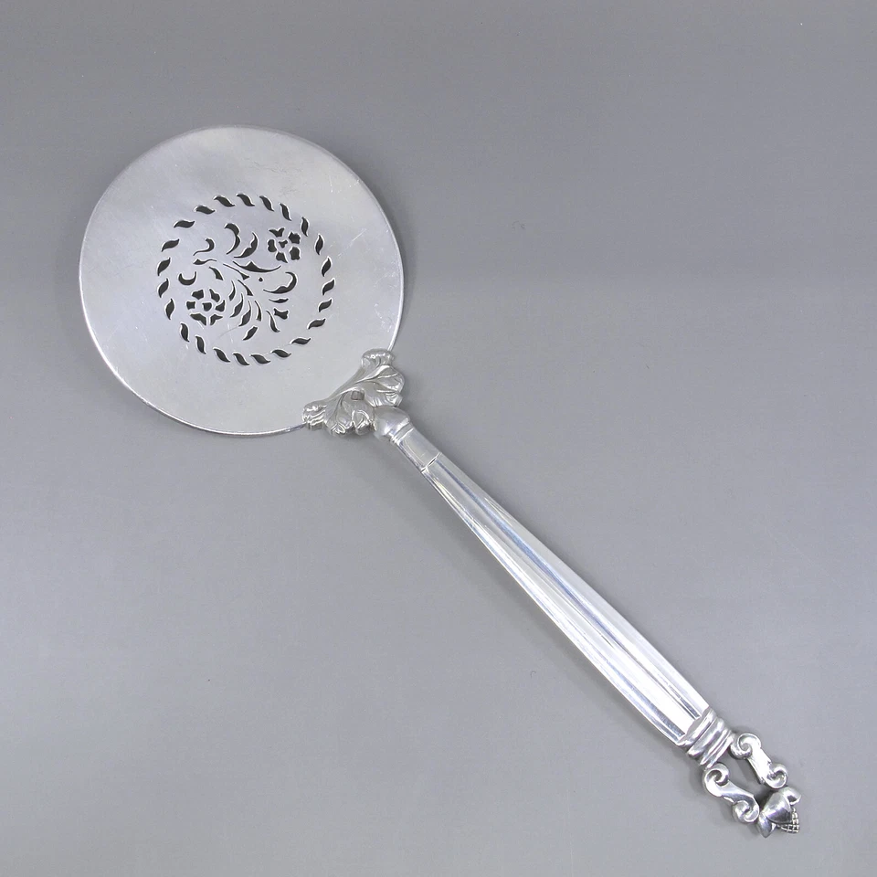 Cuchara para pastel de plata esterlina ACORN de GEORG JENSEN Dinamarca 97 g ~ 9" Foto 1 de 4