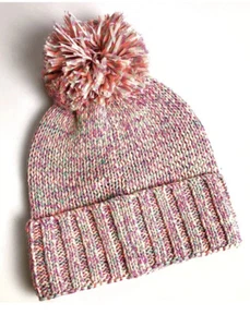 Cappello berretto Laundry By Shelli Segal Pom rosa multi spacedye NUOVO vendita al dettaglio $38 - Foto 1 di 4