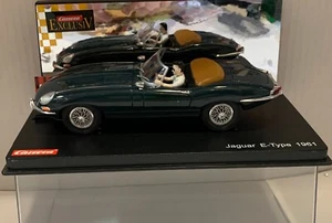 SLOT CAR CARRERA EXCLUSIV 20485 JAGUAR E-TYPE '61 DESCAPOTABLE VERDE 1/24 - Picture 1 of 8
