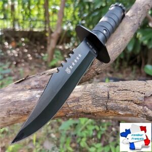 Couteau + étui - lame fixe 29 cm de Chasse Survie Attaque USA Militaire