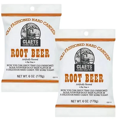 Caramelo duro Claeys Old Fashioned RootBeer 2 bolsas de 6 oz cada una caramelo duro retro Foto 1 de 2