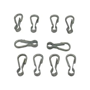 Ganci semplici placcati in zinco 80 mm x10 (Clip per cane cordini da campeggio) - Foto 1 di 8