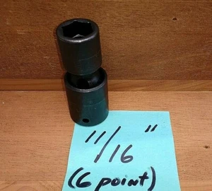 1/2" Drive 6-point SAE 11/16" Flank Drive® Shallow Swivel Impact Socket IPL22C. - Bild 1 von 4
