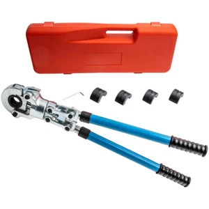 Rohrpresse Crimpzange Werkzeug Set 1/2" 3/4" 1" Backen 360 Kopf - Bild 1 von 11