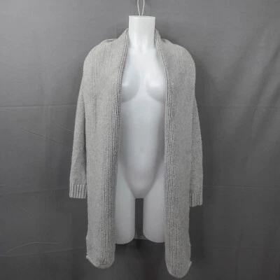 Gap Womens Cardigan Sweater Medium Gray Open Wrap Cozy Minimalist Softcore Long - Image 1 of 4