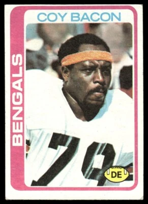 1978 Topps Football Coy Bacon Cincinnati Bengals #135 Card EX+ - Image 1 of 2