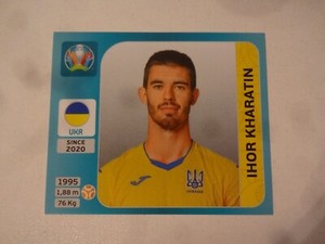 Panini Euro 2020 Tournament IHOR KHARATIN Ukraine Sticker No. 319 BLUE