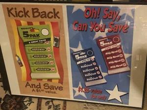 WRIGLEYS CHEWING GUM ORIGINAL ADVERTISING SIGN - Picture 1 of 7