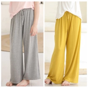 Kids Girls Pants Trousers Cotton Wide Leg Practice Loungewear Sport Casual - Picture 1 of 17