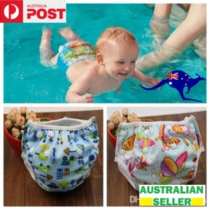 Swim Nappy Swimmer Boy Adjustable Girl Baby Reusable AU Kids Pant Diaper Toddler - Picture 1 of 26