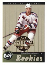 2001-02 Upper Deck Vintage NSCC Kids Free  #288 Mikael Samuelsson/1 F18122
