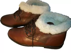 Draper of Glastonbury sz 7 (UK6) Sheepskin Shearling Lightweight Fashion Boots - Picture 1 of 8
