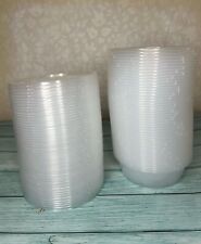 50 x 8oz Round Clear Plastic Food Containers with Lids