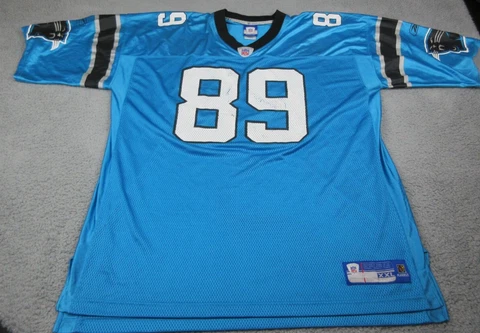 Steve Smith Carolina Panthers Jersey Mens 2XL XXL Blue NFL Football Reebok Cover
