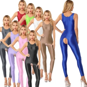 Mono deportivo de leotardo entrepierna abierta body transparente brillante de una pieza para mujer - Imagen 1 de 103