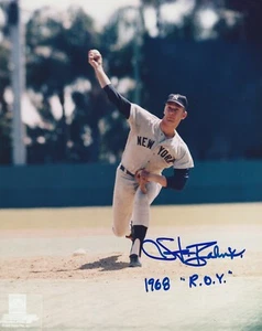 STAN BAHNSEN (ROY/68) AUTOGRAPHED 8X10 PHOTO NEW YORK YANKEES - Picture 1 of 1