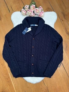 Polo Ralph Lauren dunkelblau Strickjacke Herren Wolle und Kaschmirmischung Gr. M - Bild 1 von 17