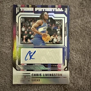 2023-24 Recon Chris Livingston Rookie True Potential Auto 134/149 Milwaukee Buck - Picture 1 of 3