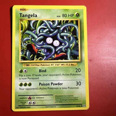 Tangela - XY Evolutions Set - 8/108 - Vintage Pokemon Card - (NM) Near Mint - Image 1 of 2