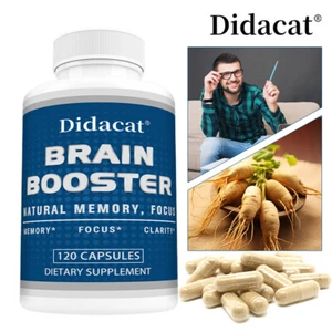 Nootropic Brain Booster - Improve Memory, Clarity & Focus Supplements Organic - Picture 1 of 15