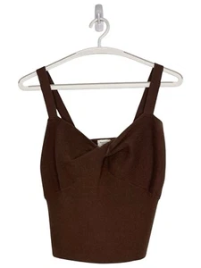 Abercrombie & Fitch Womens Large Crop Top Shirt Brown Sweater - Picture 1 of 6