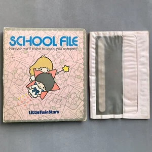 VINTAGE 1976 SANRIO LITTLE TWIN STARS School File JAPAN Notebook Plastic Case - Picture 1 of 12