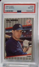 1989 Fleer HAL MORRIS Rookie PSA 8 NM-MT #260 New York Yankees