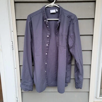 ASOS DESIGN Men's Slim Fit Oxford Shirt in Blue Size L - Image 1 of 4