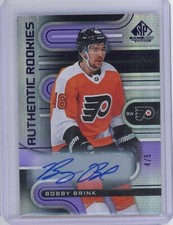 2022-23 UD SP Game Used Bobby Brink Authentic Rookies ROOKIE RC AUTO Purple #4/5