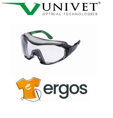 ROSSINI UNIVET Occhiali 6x1 Protezione Occhi da Polvere Spruzzi Gocce Policarbonato R560