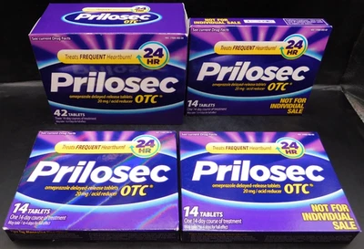 4 Pk Prilosec OTC 24Hr 1-42ct y 3-14ct reductor de ácido Exp: 1/26+ Nuevo y sellado Foto 1 de 4