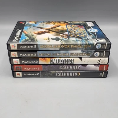 PS2 Lot Of 5 Games PlayStation 2 Call of Duty Medal of Honor Battlefield - READ - Image 1 of 4