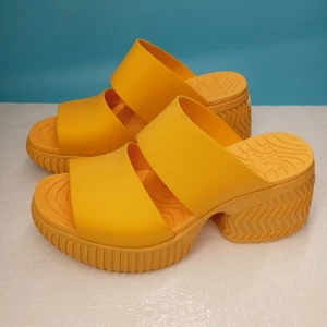 Sorel One Streetworks Platform Sandal Yellow Ray Women's Size 8 - Picture 1 of 16