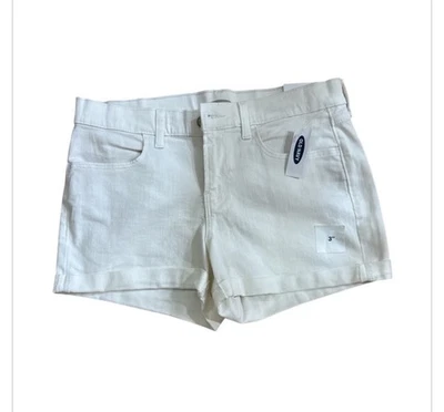 NUEVO Pantalones Cortos Denim Blancos de Largo Medio Puños Azul Marino Antiguo para Niñas Talla 8 Foto 1 de 2