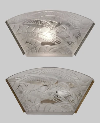 Pierre d'Avesn LORRAIN DAUM: пара французских настенных бра 1930 АРТ ДЕКО Франция - Изображение 1 из 4