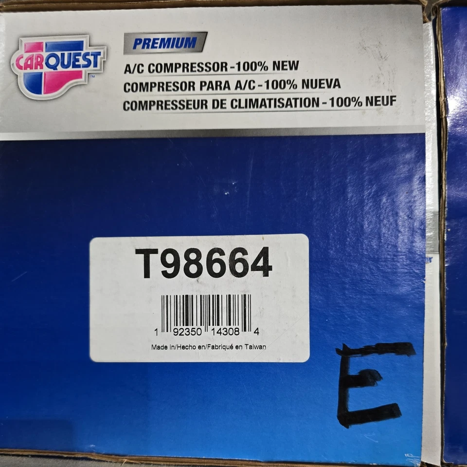 CARQUEST T98664 A/C Compressor Nissan Rogue 2014-2020 INFINITI QX60 2014-2017 - Image 1 of 1