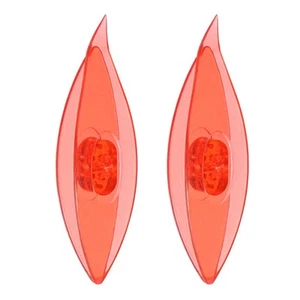 2pcs Tatting Shuttles 77x21x11mm Colorful Plastic Shuttles, Transparent Red - Imagen 1 de 5