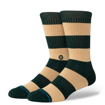 Calcetines informales unisex Stance Cotton Crew, rayas/pino Nep, grandes Foto 1 de 3