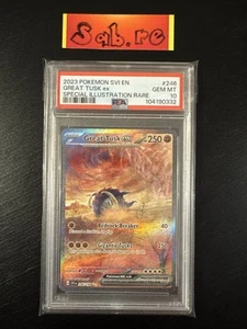 PSA 10 Great Tusk ex SIR SV Base Set 246/198 Pokémon Card - Picture 1 of 6