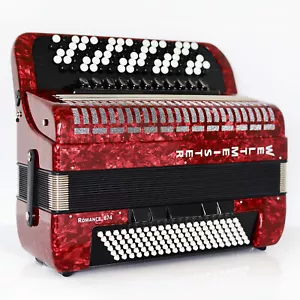 NEW 5 Rows Weltmeister Romance 874 Full Size Button Accordion 120 Bass B Griff - Picture 1 of 9