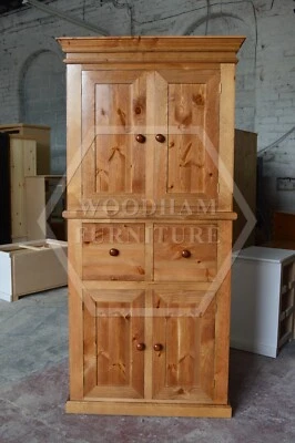 HANDMADE VICTORIAN SOLID PINE LARDER CUPBOARD LIGHT OAK POLISHED(NOT FLATPACKED) - Image 1 of 4