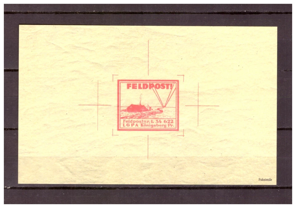 Feldpostmarke LGPA Luftpostgauamt Königsberg Faksimile - 2 - Bild 1 von 1