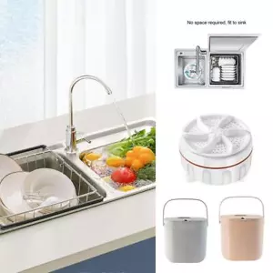 Mini Dishwasher Portable Countertop Dishwasher Kitchen Deep Cleane√ - Picture 1 of 21
