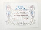 rare Belgian Trade Card 1840-60s MAISON DE CONFIANCE ORNATE ENGAVING LITHO