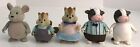 Lil Woodzeez Critters Lot Of 5 Mouse Cow Squirrel *Read*