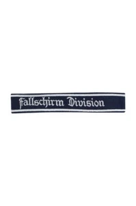 Segunda Guerra Mundial Luftwaffe División de Paracaidistas Suboficial Azul Oscuro Respaldo Brazalete Título - Imagen 1 de 1
